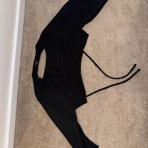 Chic Black Long Sleeve Top